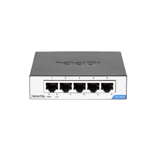 سوییچ شبکه 5 پورت مگابیتی و دسکتاپ نتربیت مدل NES-1005c