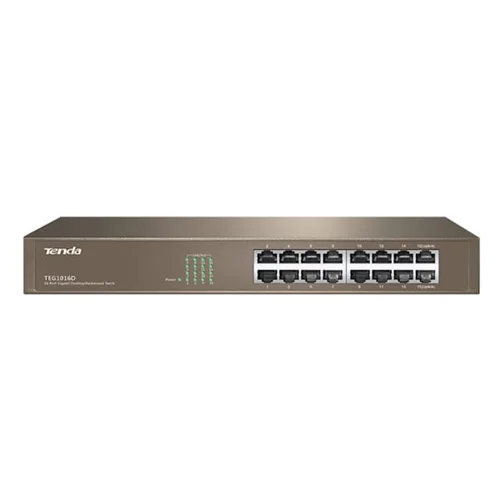 سوییچ 16 پورت گیگابیتی و دسکتاپ/رکمونت تندا مدل TEG1016D